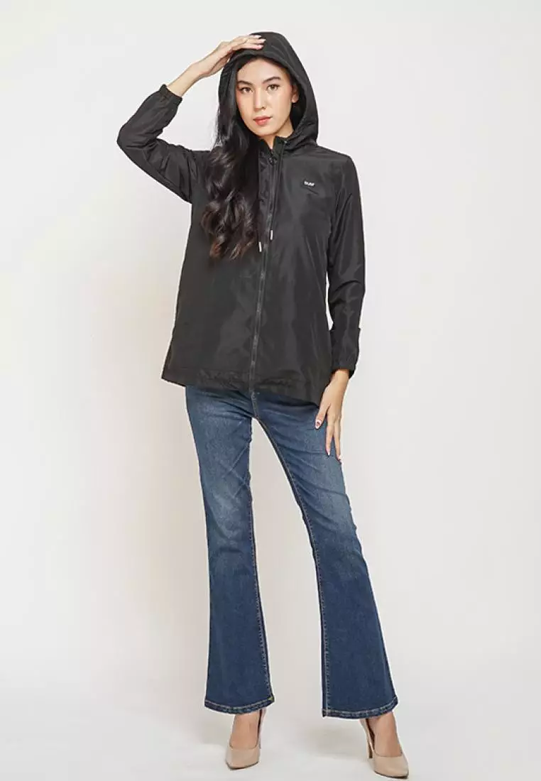 DUST Jaket Parasut Arla Hitam (D. 56152)