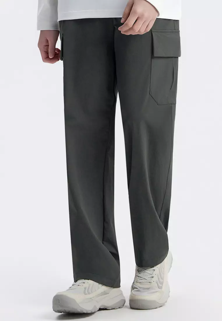 男女同款ARCHELON梭織彈性直腳長褲