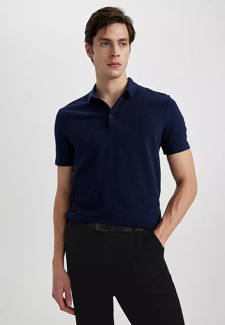 Slim Fit Cotton Short Sleeve Polo T-Shirt