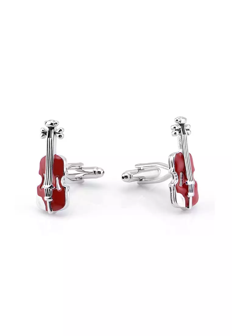Red Violin Cufflinks (KC10036a)