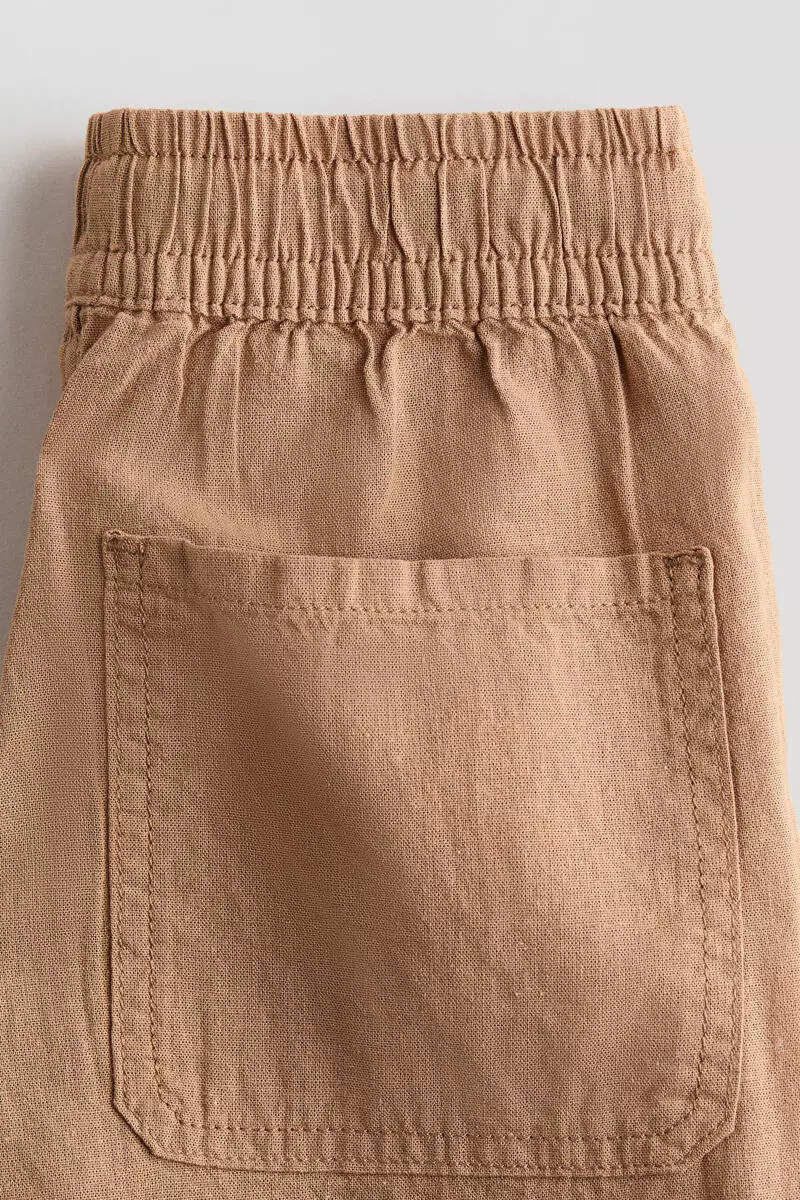 Linen-blend joggers