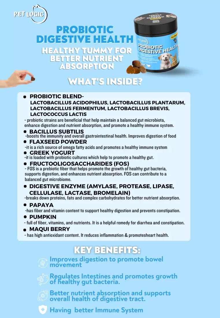 Buy Pet Logic Probiotic Digestive Health Beef 240g Dog & Cat Treats