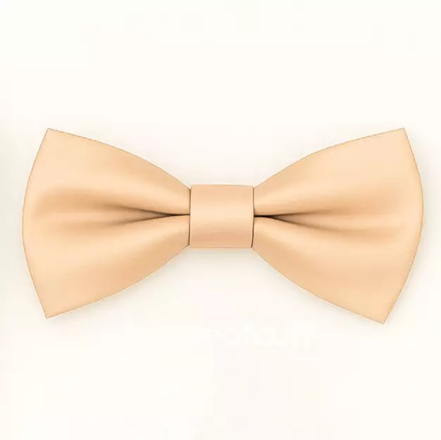 Houseofcuff Dasi Kupu Polos Bowtie Pria Bahan Satin Peach