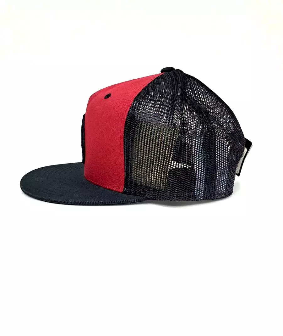 NIXON HAT-DEEP DOWN TRUCKER HAT RED/BLACK-C1996209