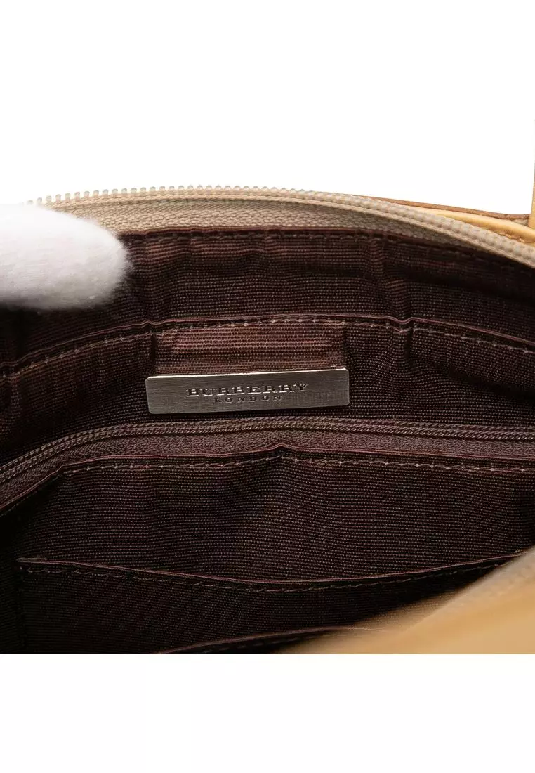 Pre-Loved Burberry Leather And Suede Stitch Tote