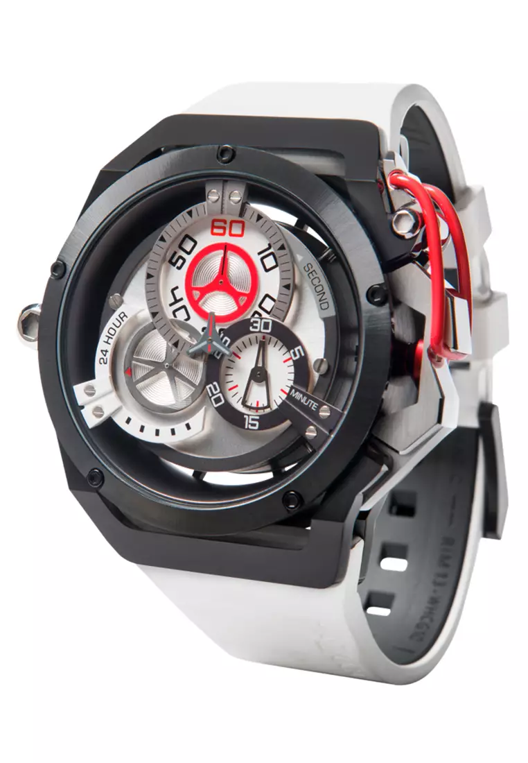 MAZZUCATO RIM SPORT 13-WHCG10 - Reversible Automatic Watch - White Rubber Strap