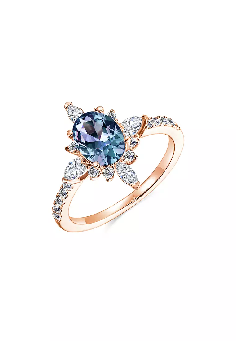 [ Alexandrite Collection ]  Moya Stella Alexandrite Ring RG - Cincin Alexandrite s925 by Her Jewellery