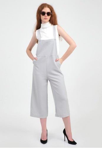 MKY Olesya Cotton Culottes Overall in Grey