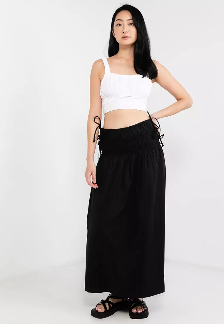 Daisy Shirred Maxi Skirt