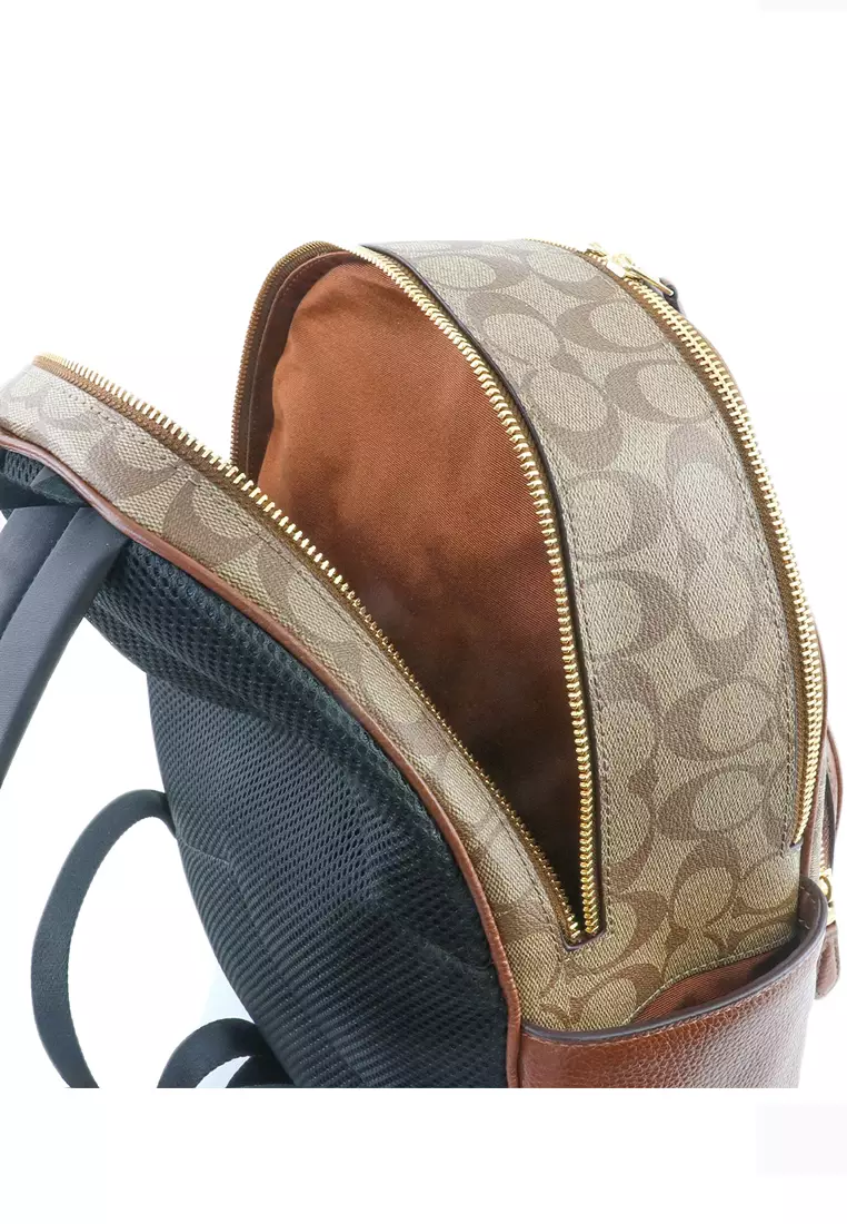 Coach Court Backpack In Signature Canvas - Brown 2025 | Buy Coach ...
