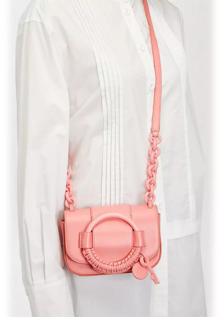 Hana Chain Crossbody Bag for Women in Sunset Pink