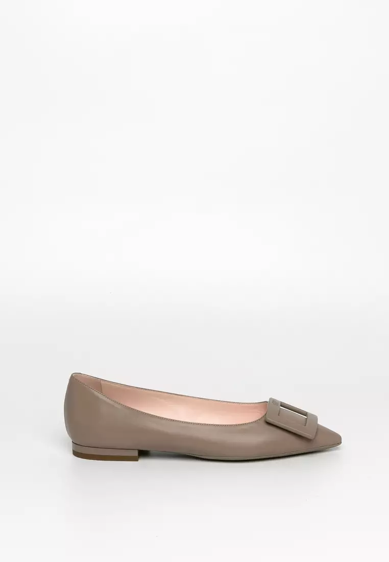 Buy Roger Vivier Gommettine Lacquered Buckle Ballerinas In Soft