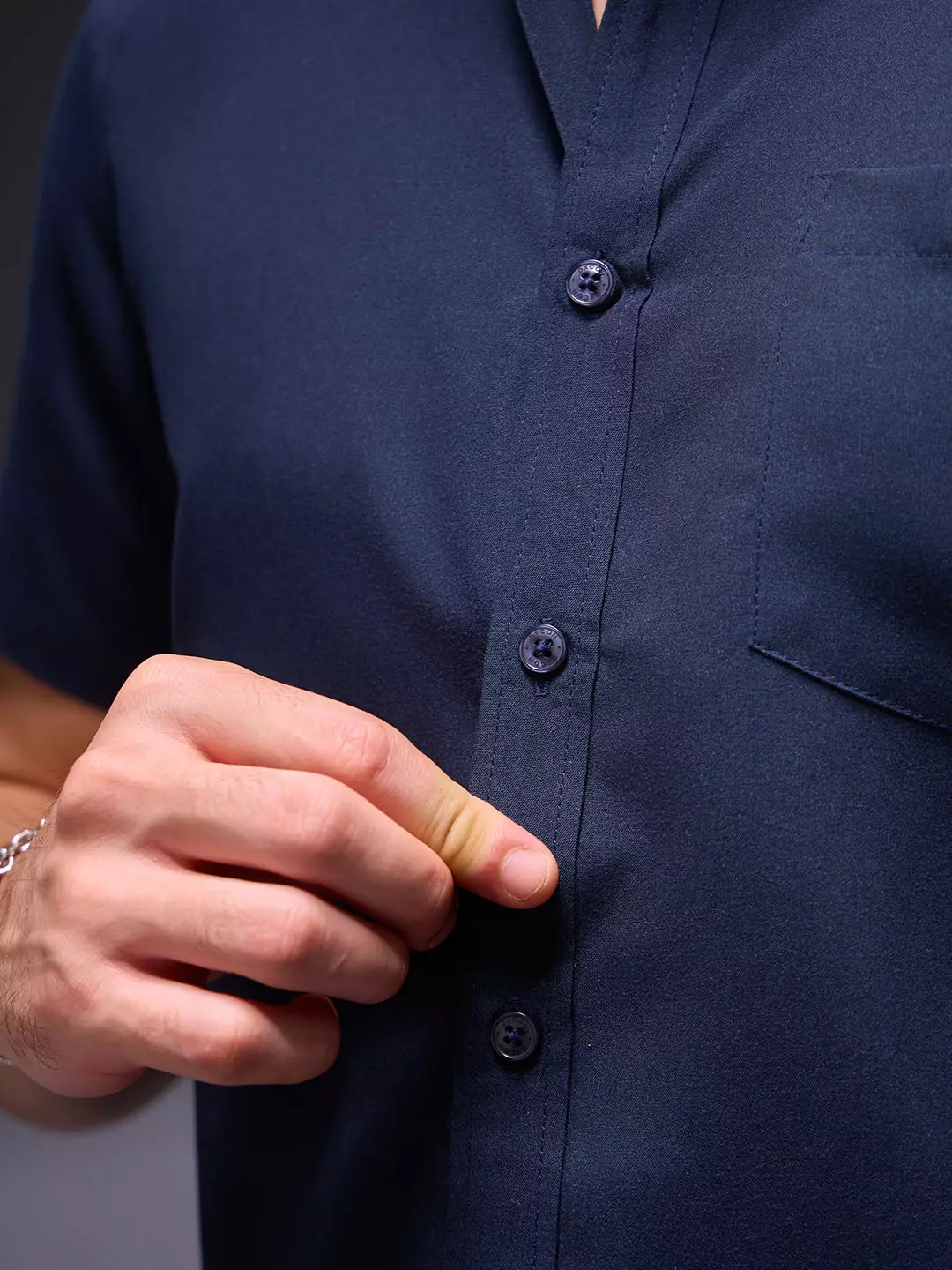 OXCON Easy Shirts Kemeja Tangan Pendek Navy