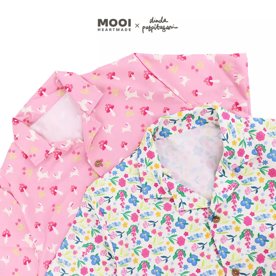 Mooi X Dinda Puspitasari Kemeja Dewasa Sarah Shirt Adult - Blue
