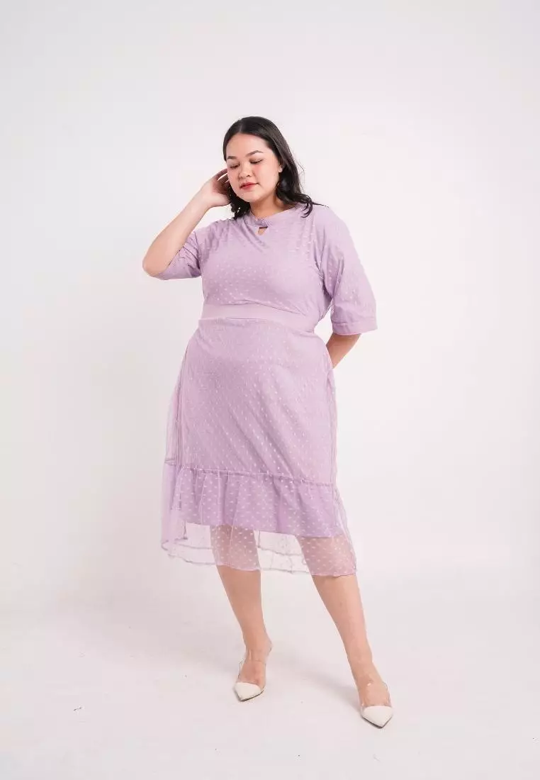 Plus Size Party Dress Juliette Lilac