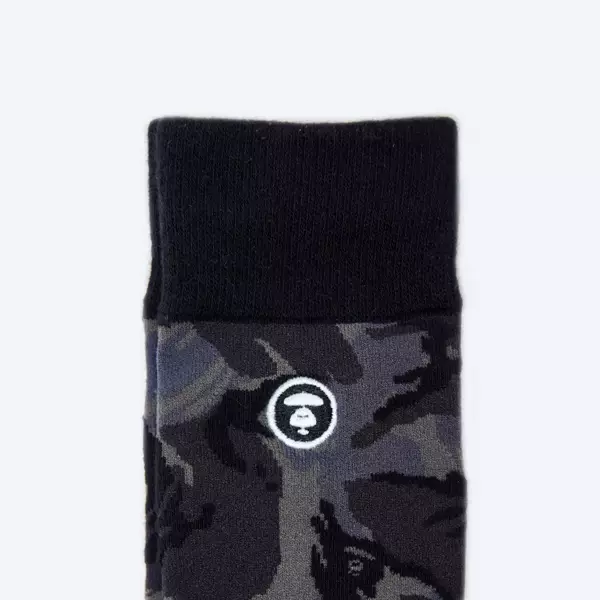 Kaos Kaki AAPE NOW CAMO GREY BLACK LONG SOCK 100% ORIGINAL