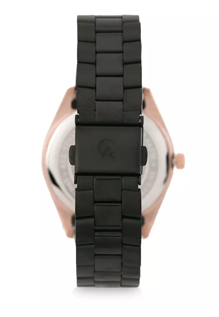 Alexandre Christie Jam Tangan Wanita - Black Rosegold - Stainless Steel - 2817 BFBBRBA