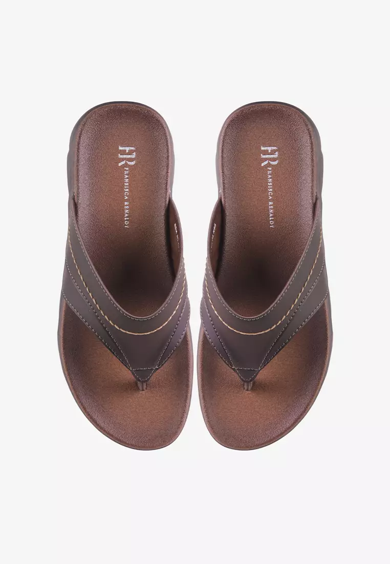 Sandal Jepit Pria Flip Flop Kulit Anti Slip M.Franz 01