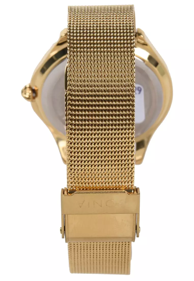 Bonia Owl - Jam Tangan Wanita - Gold - Stainless Steel Bracelet - BNB10641-2229