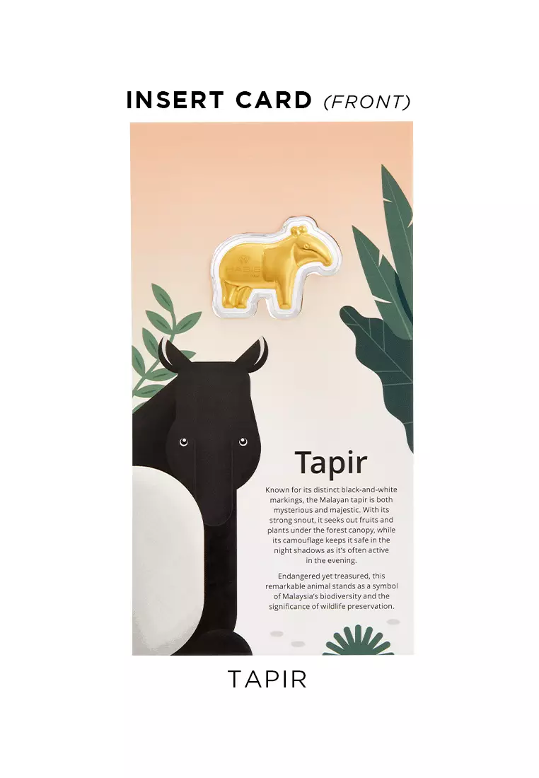 HABIB x Zoo Negara Collection 2025 (Tapir) | 999.9 Gold Wafer (0.20g)