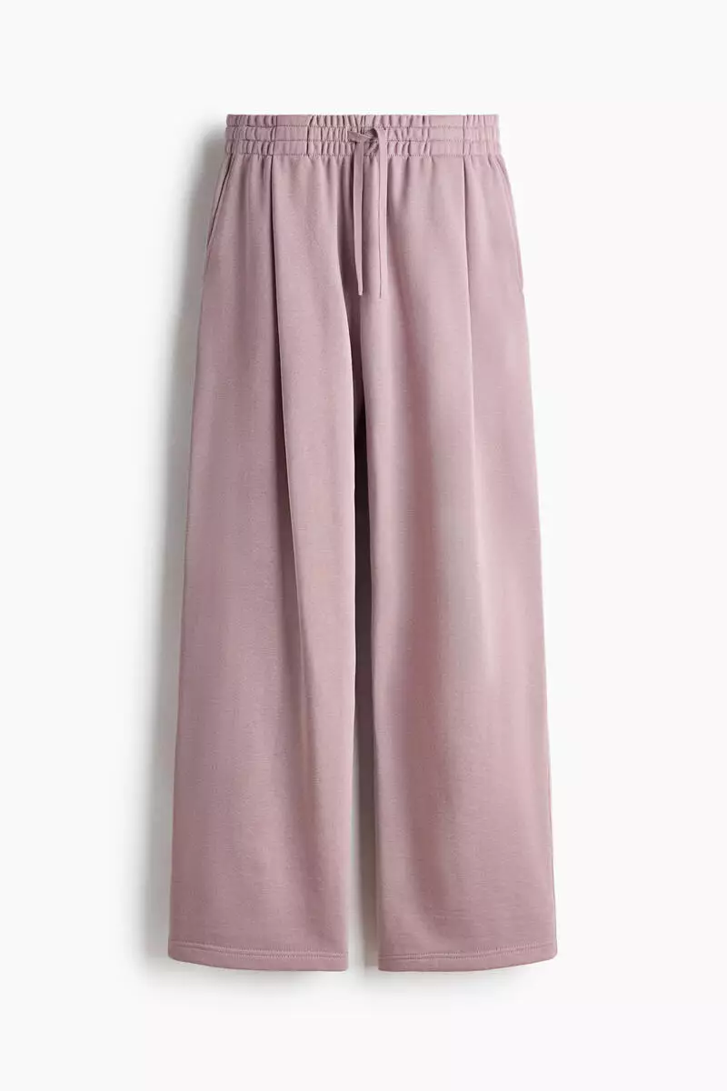 Pleat-front sweatpants
