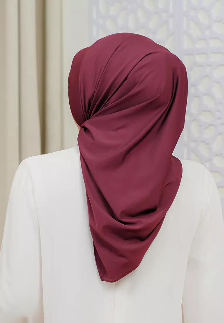 HIJAB INSTAN SOFTPAD AMEENA - CRIMSON