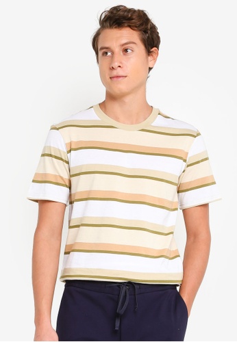 United Colors of Benetton brown Striped T-shirt 61FCFAA0828D84GS_1