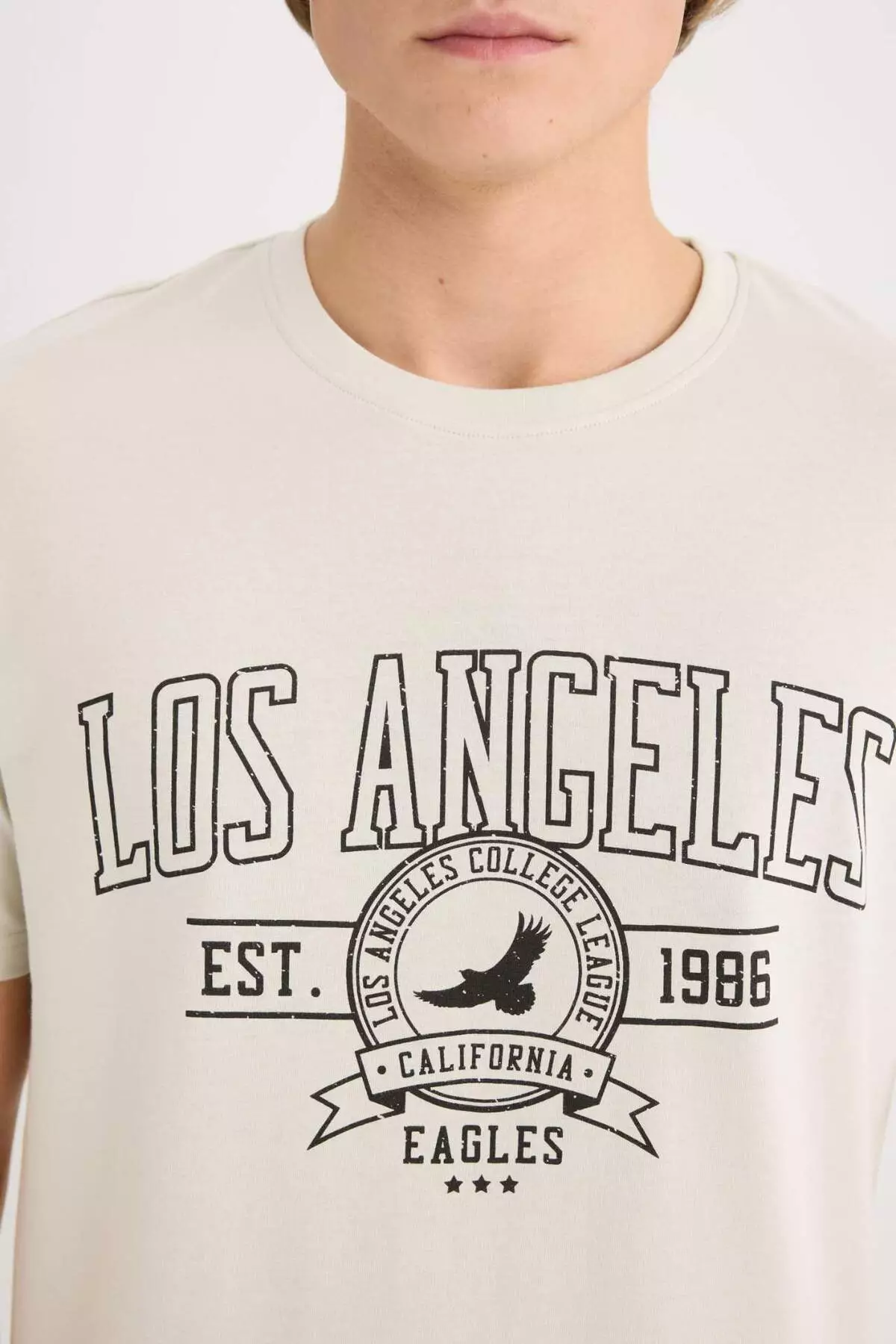 100% Cotton Regular Fit Crew Neck Printed Short Sleeve T-Shirt D5577Ax25Sp