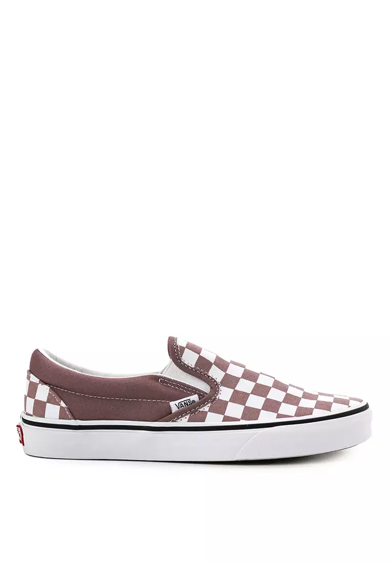Vans slip top on damier bordeaux