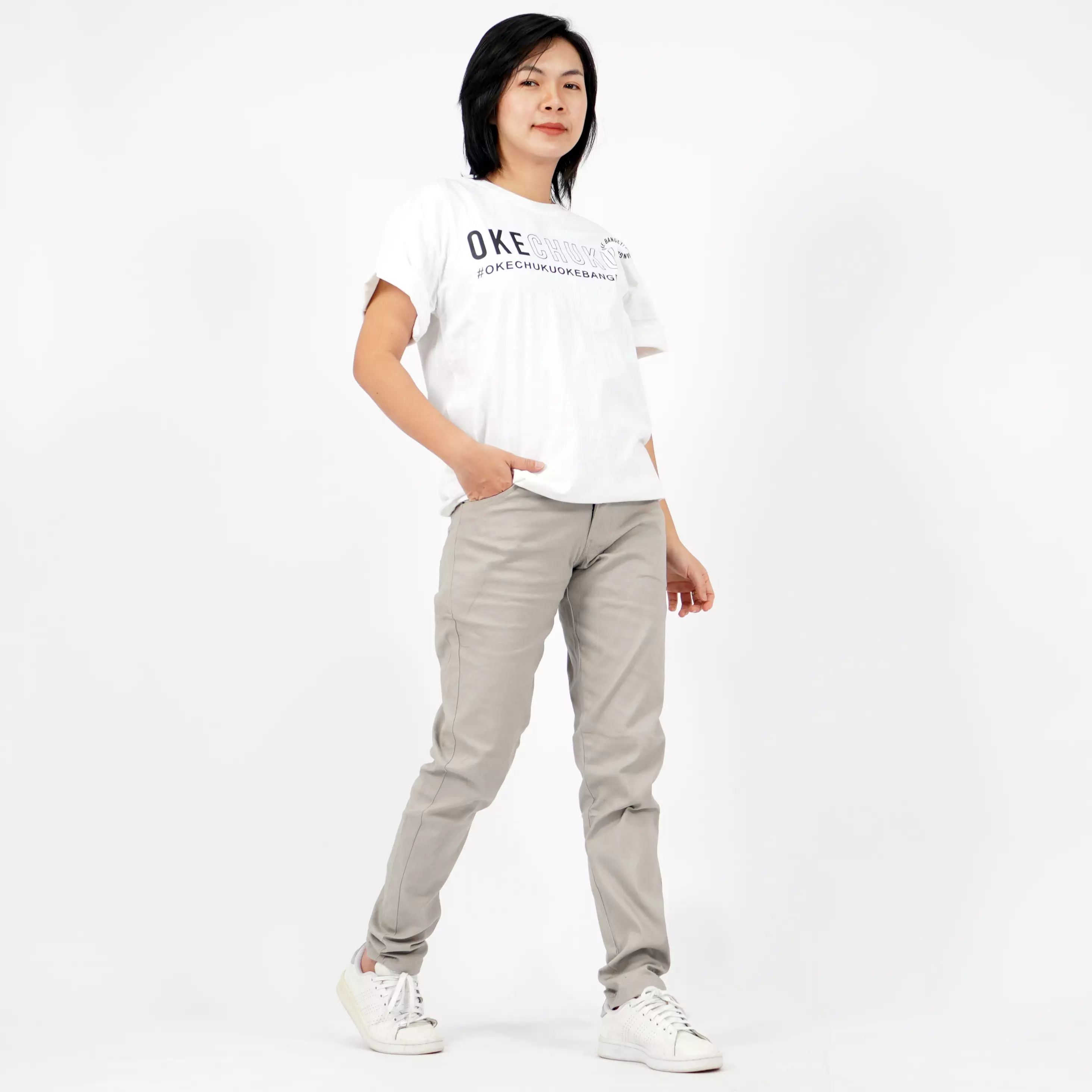 OKECHUKU Jey Celana Kerja Wanita Baggy Pants Celana Panjang Wanita