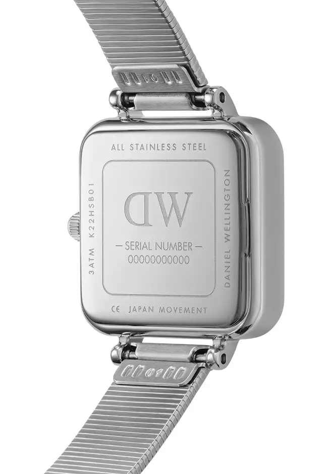 Buy Daniel Wellington Quadro Studio 22x22mm Silver Black Watch