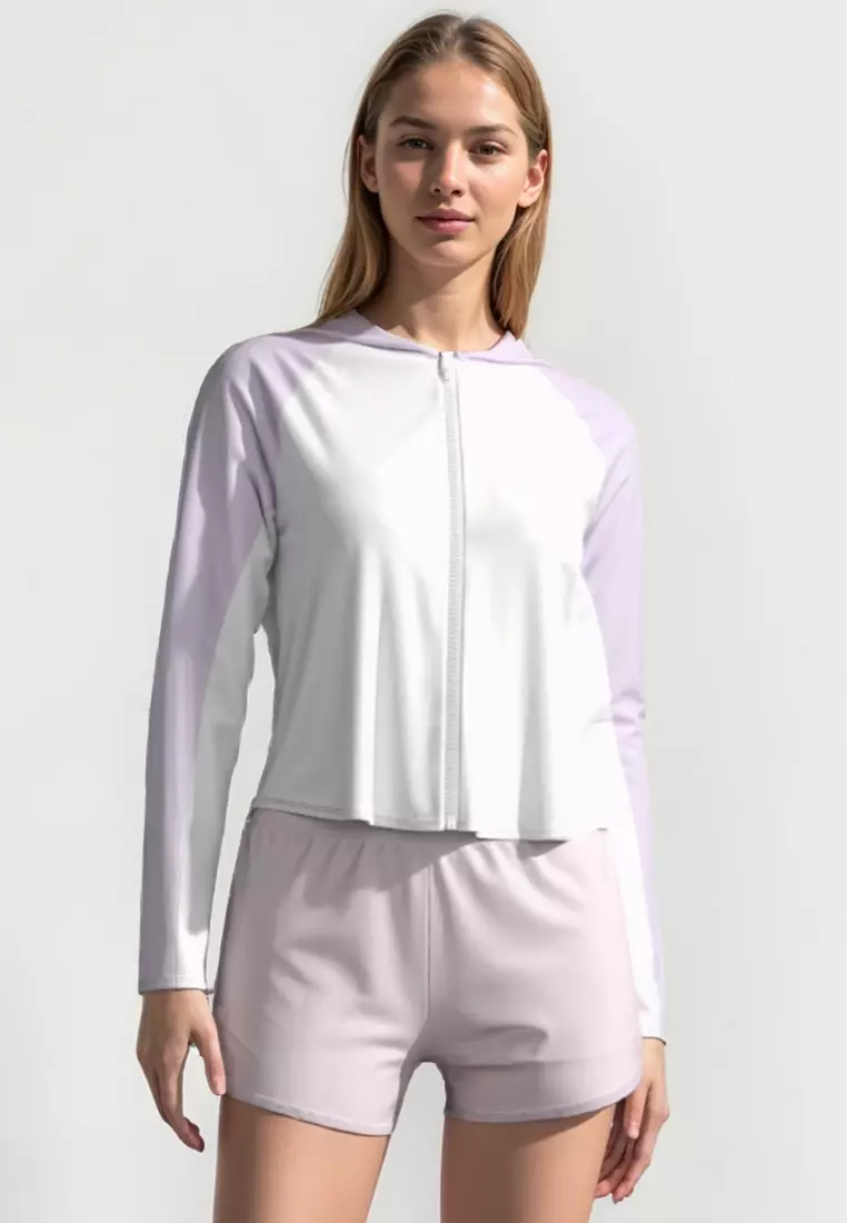 Supplementary Ladies Baby Pink Hooded UV Jacket