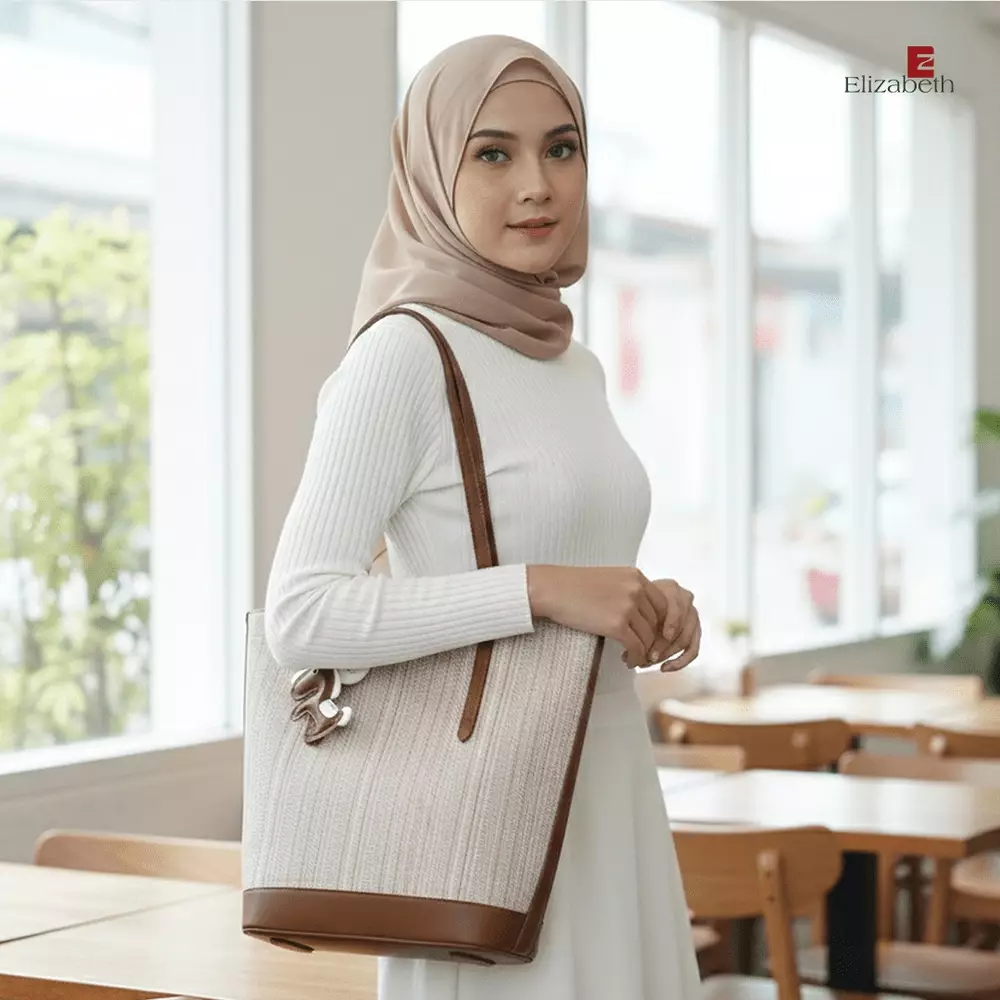 Tas Elizabeth Tote Bag 0706-2143 Cream