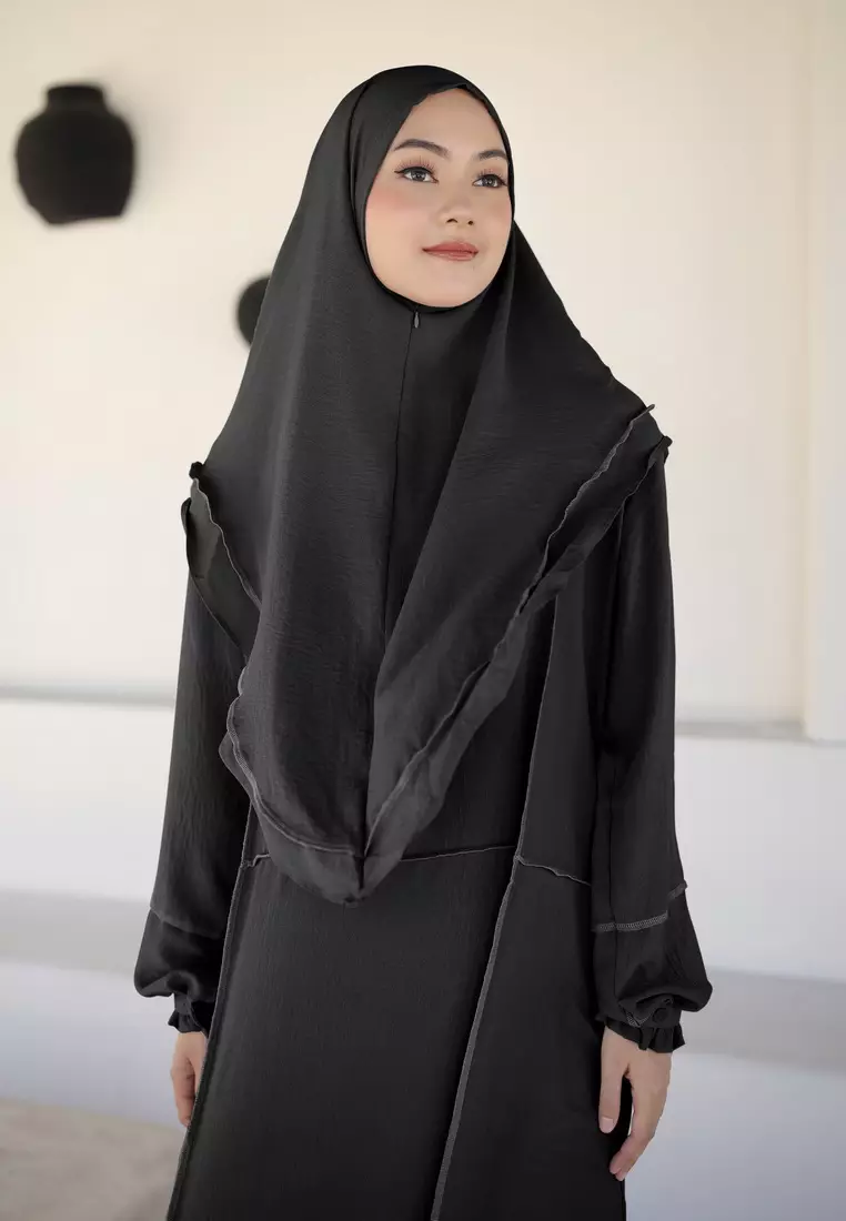 Zelena - Assyami Abaya List Dress Set - Black