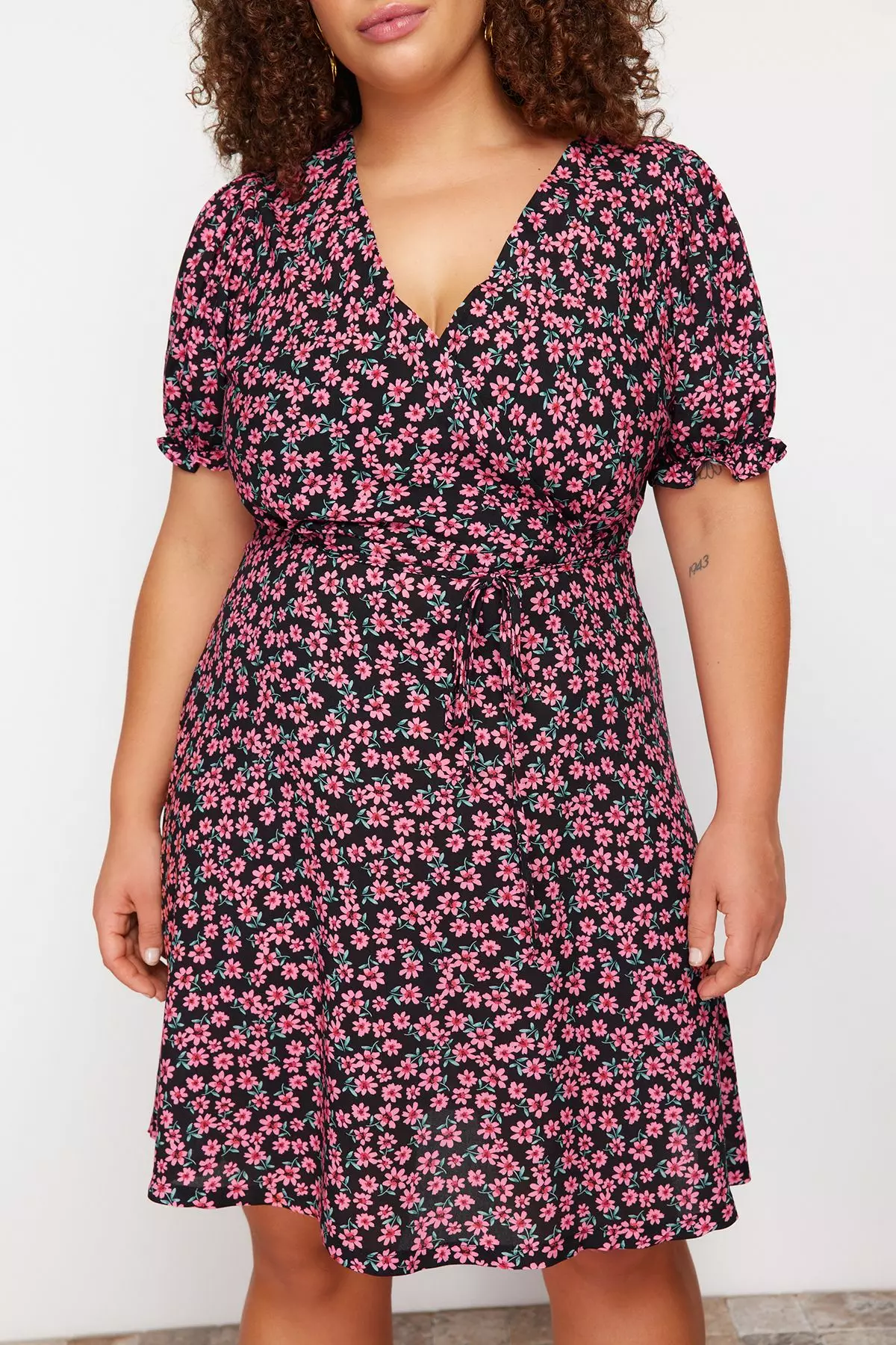 Plus Size A-Line Floral Dress