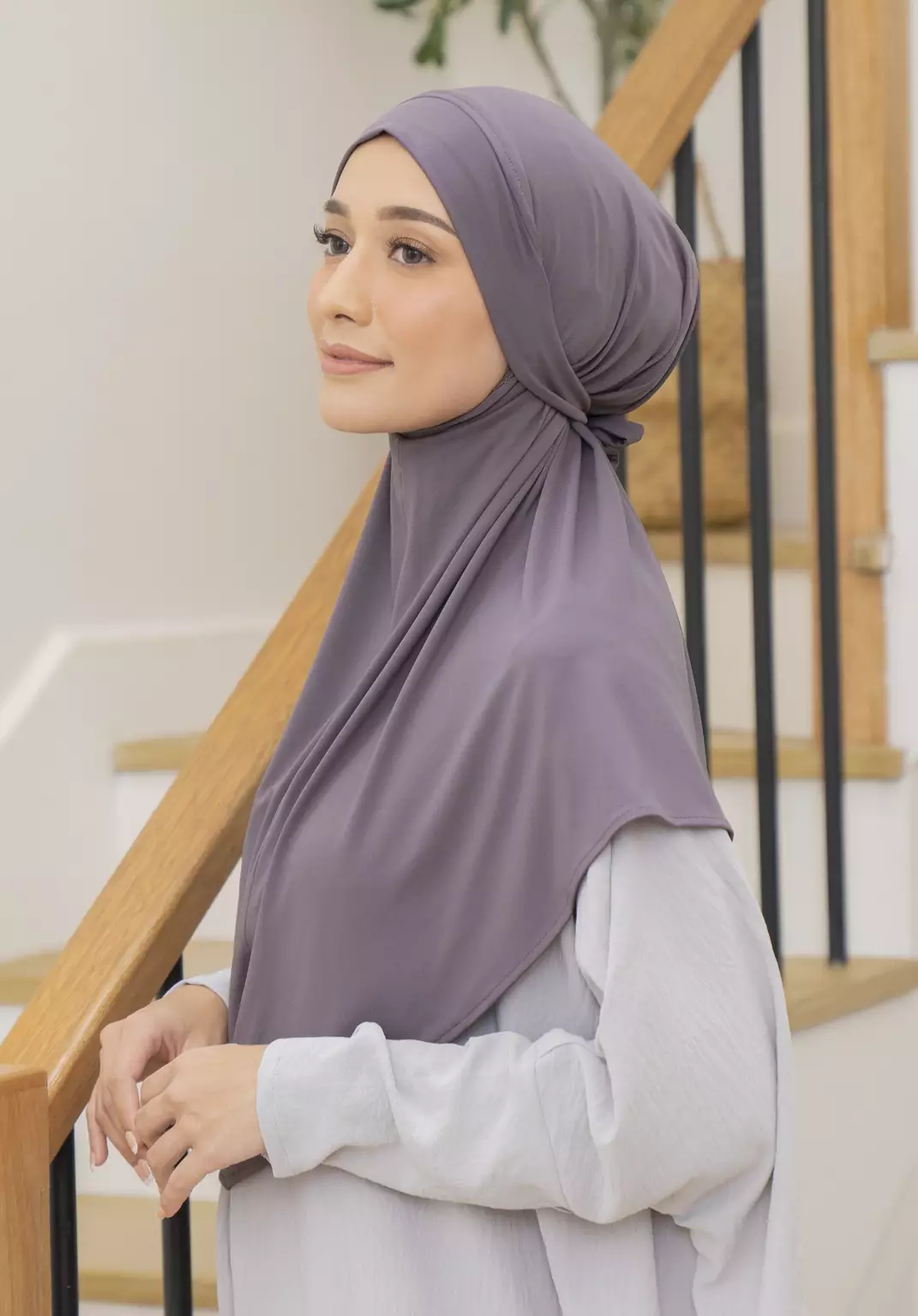 Wafa Instan (French Khimar) Dark Grey