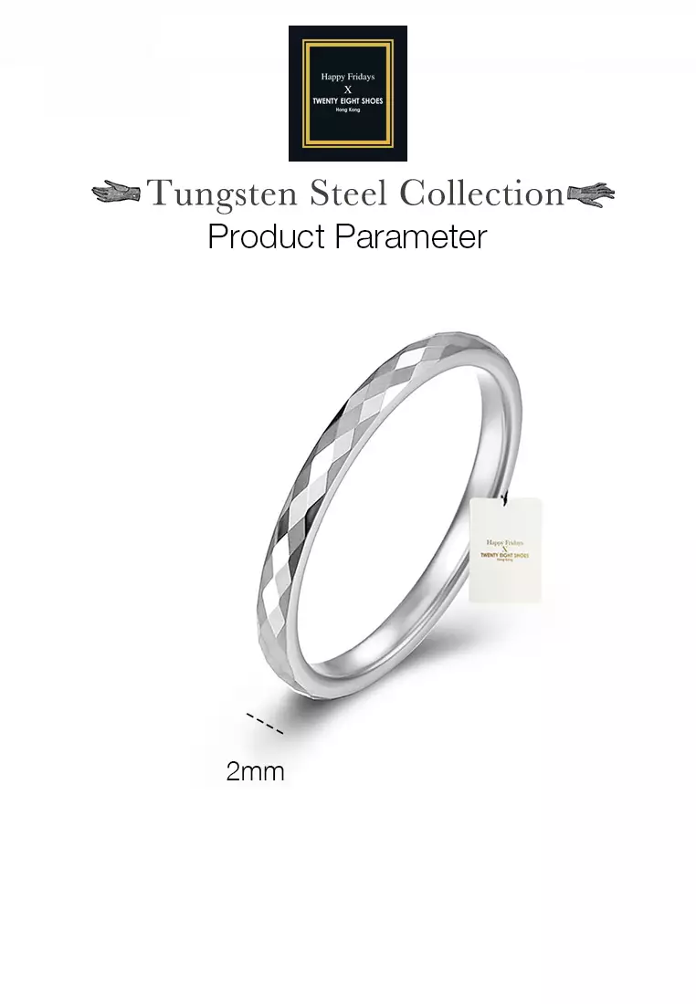 Rhombus Tungsten Carbide Ring JW QF-041