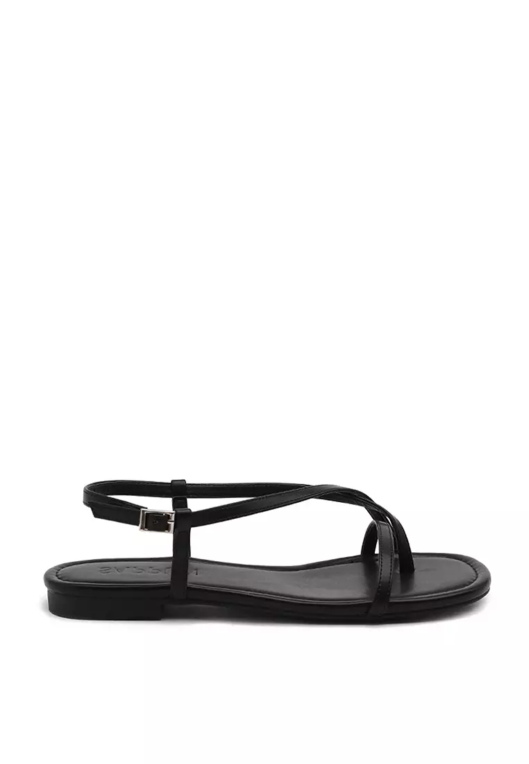 Discount on Sappun  shoes - SKU: Yulsis Flipflop Strap Sandals (1cm) - Black