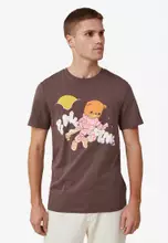 Lcn Wmg Washed Chocolate/Pink Sweats - Pink P