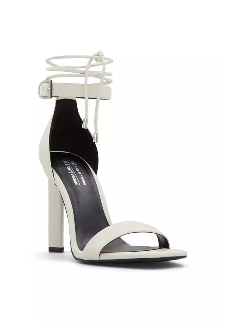 White single sale strap heels