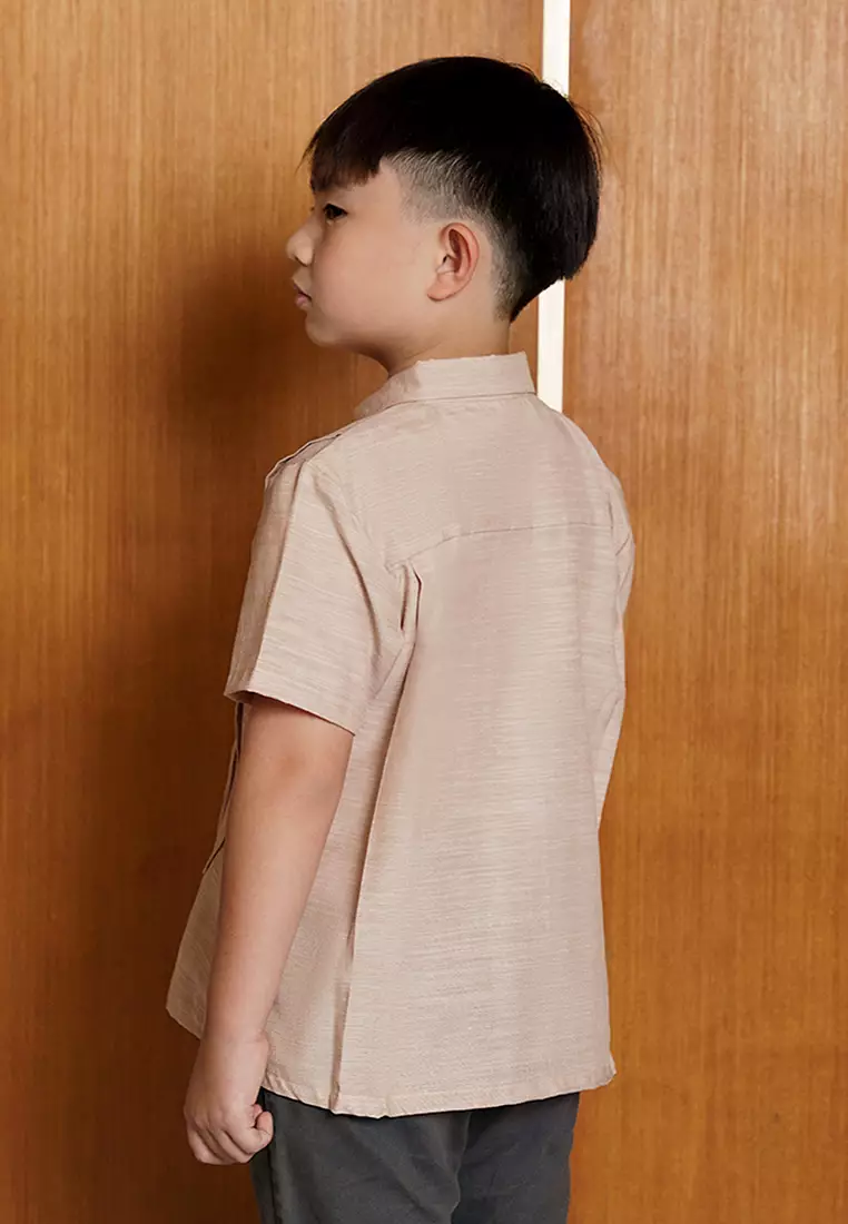 Jenna and Kaia - Dario Shirt Cream - Baju Anak Laki-laki