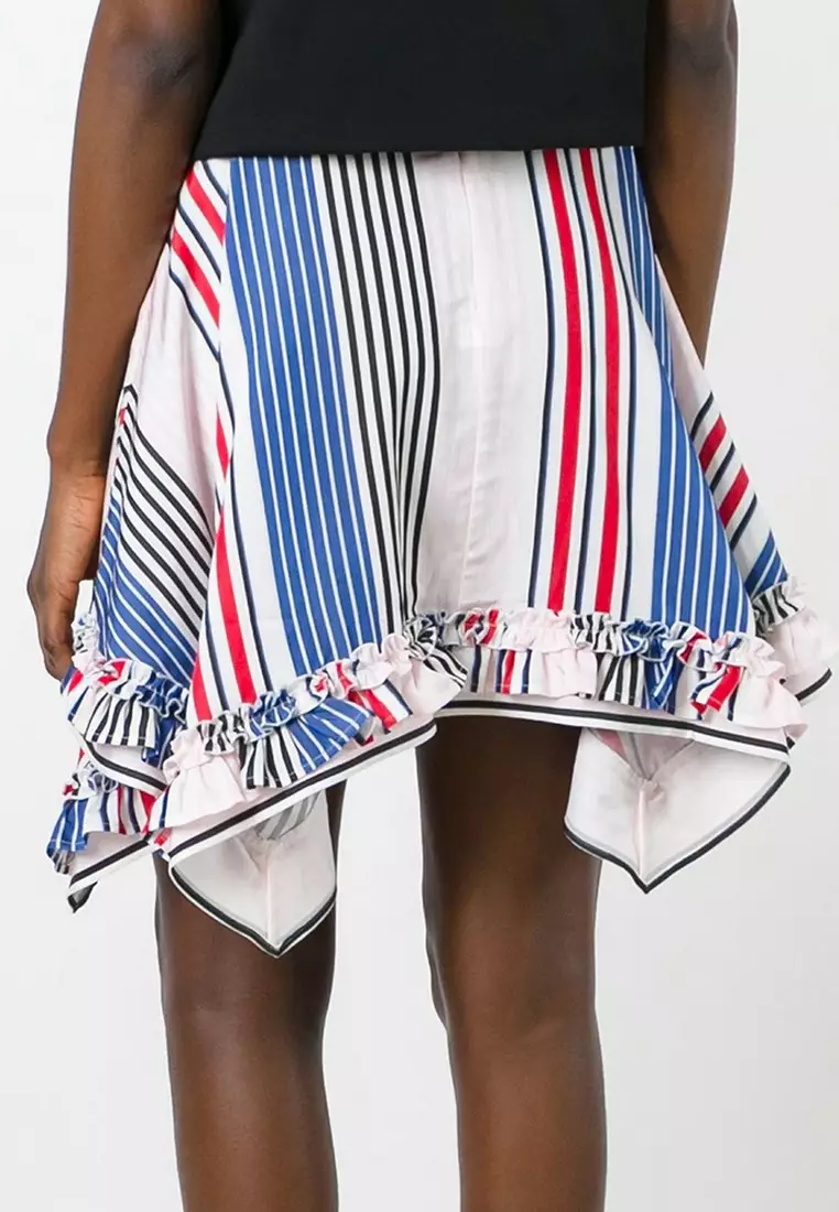 Buy Msgm Striped Skirt in Red,Blue 2025 Online | ZALORA