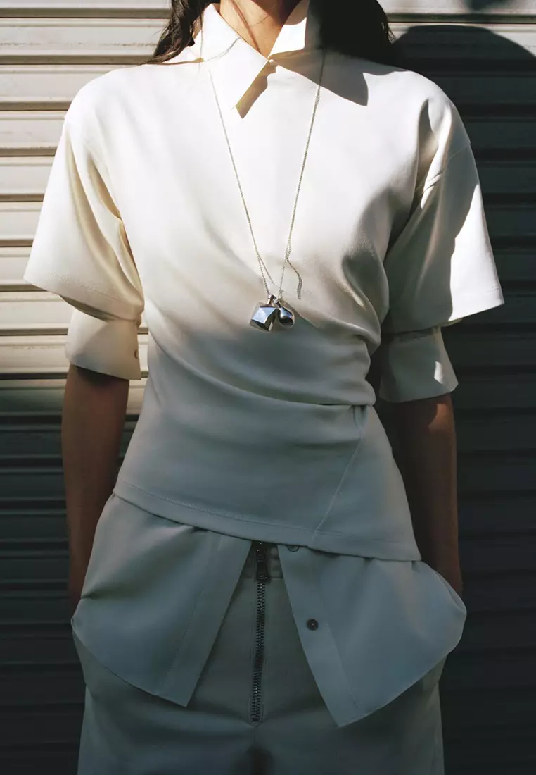 Collar Necklace with Combined Geometric Adornments