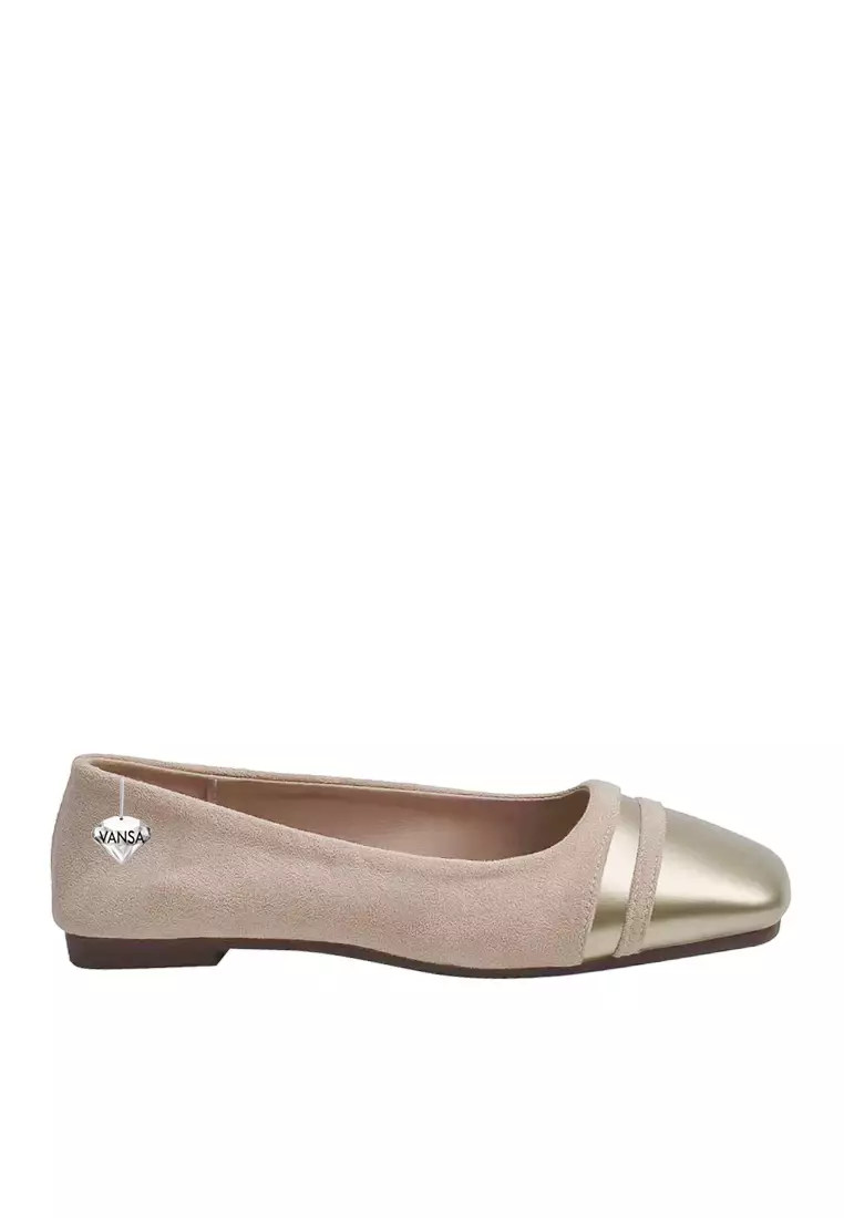 Discount on Twenty Eight Shoes  shoes - SKU: VANSA Fashionable Color-Blocked Low Heels VSW-F-X001