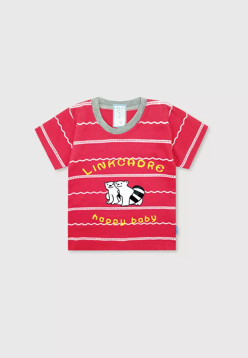 Wakakids Setelan Bayi Laki Laki Usia 6 Bulan Hingga 12 Bulan Set Baju Anak Celana Kaos Motif Bear Twins 3183 Merah