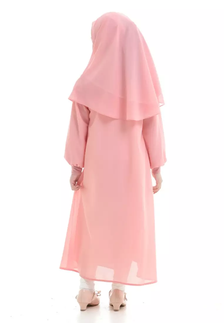 Rabbani - Setelan Gamis Dress Muslim Anak Bani Batuta Khimar Biscotti Exclusive - Salem