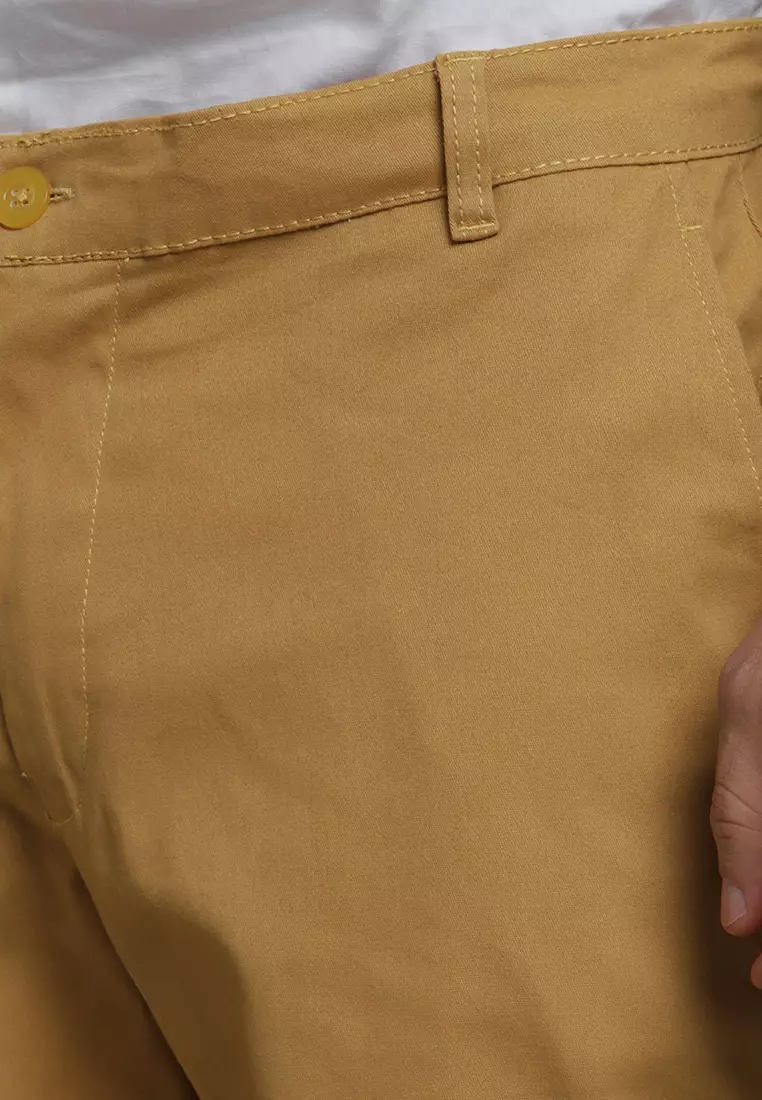 Slim Fit Short Chino Caramel