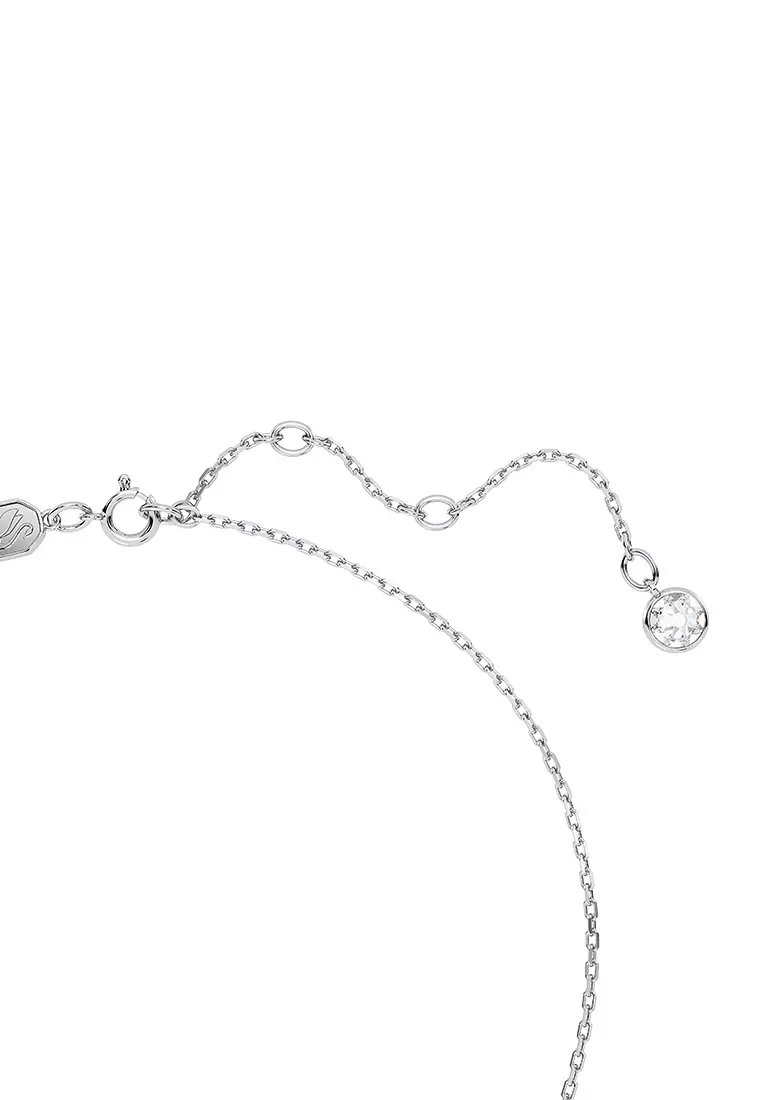 Birthstone Pendant, Square Cut, November, Yellow, Rhodium Plated