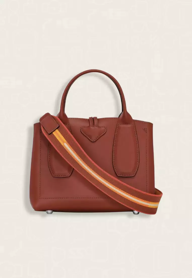 Longchamp Roseau Handbag S Mahogany