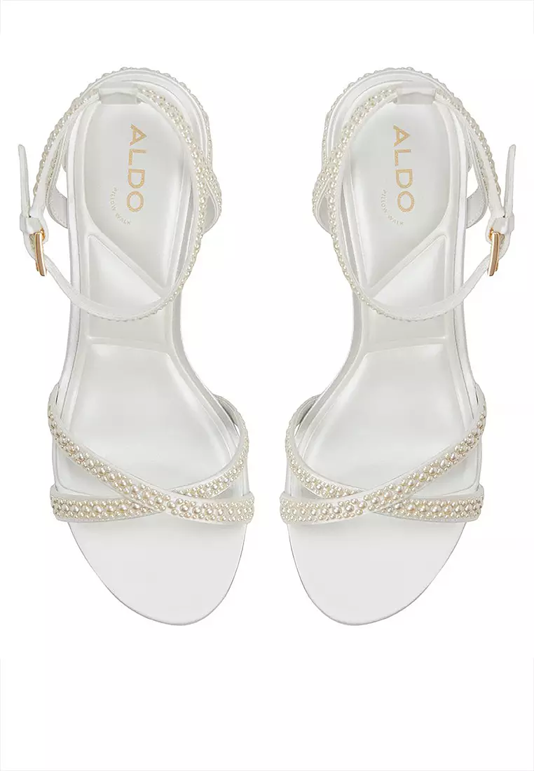 Bouclettie Pearl Sandal Block Heels